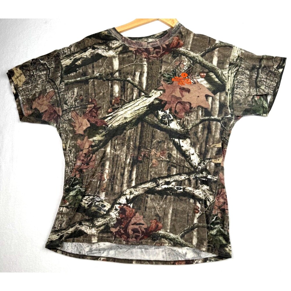 VTG Mossy Oak Shirt Men's Size Large Tree Camo Outdoors Hunting